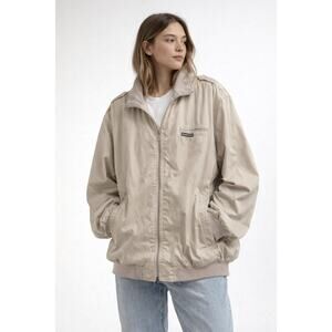 Vintage Members Only Tan Windbreaker Jacket Made in Korea 90s Mens XL